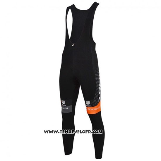 2016 Maillot Ciclismo Trek Selle San Marco Noir et Orange Manches Longues et Cuissard